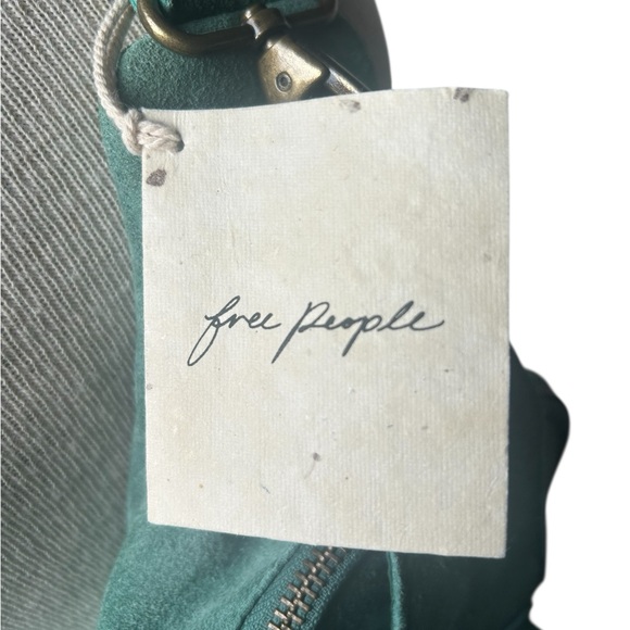 NWT Free People Teal Suede Hudson Sling Bag-Still on their website! - Picture 3 of 8